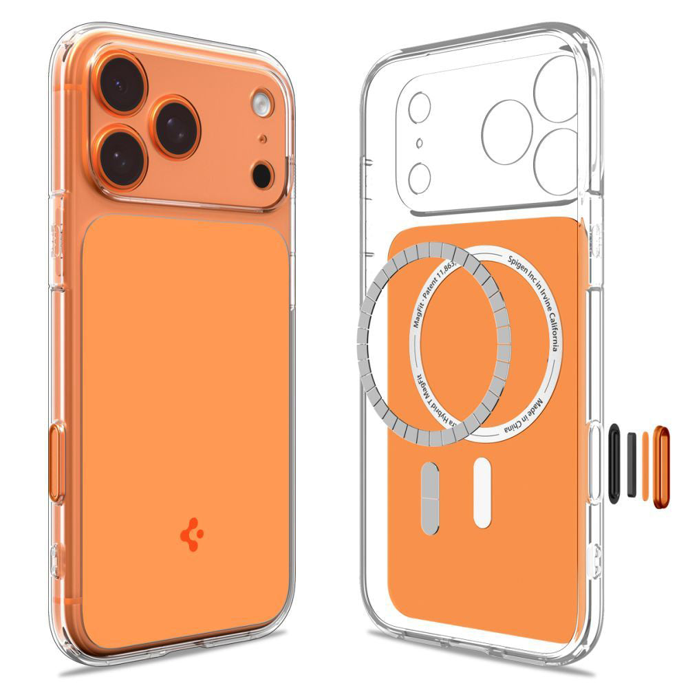 Pouzdro MagSafe pro Apple iPhone 17 Pro Max, Spigen, Ultra Hybrid T, Oranžové ACS10474