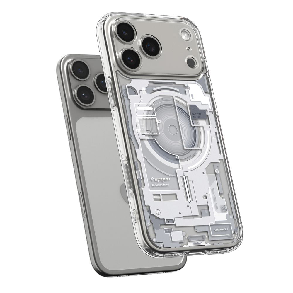Pouzdro MagSafe pro Apple iPhone 17 Pro Max, Spigen, Ultra Hybrid Zero One, Bílá ACS10287