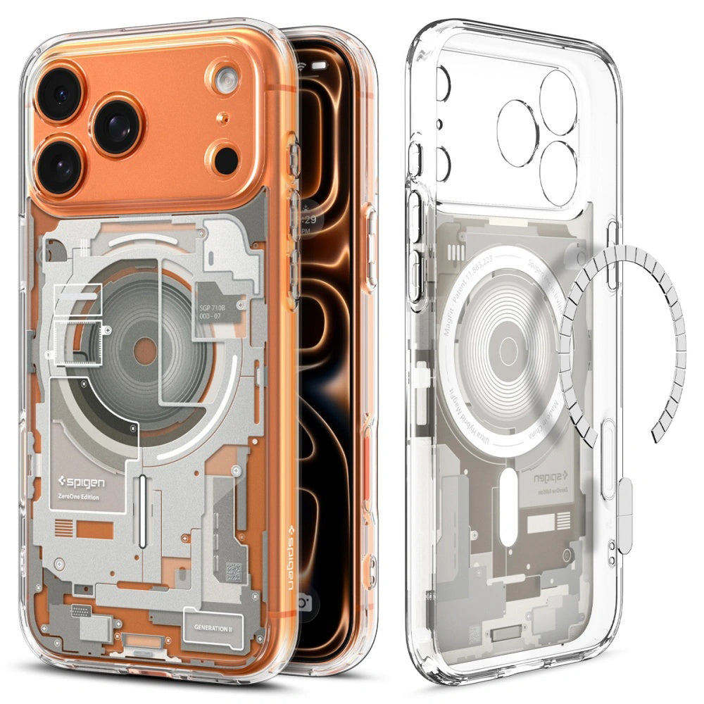 Pouzdro MagSafe pro Apple iPhone 17 Pro Max, Spigen, Ultra Hybrid Zero One, Béžová ACS10288