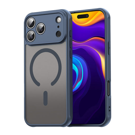 Pouzdro MagSafe pro Apple iPhone 17 Pro Max, Techsuit, HaloFrost II, Námořnická modř