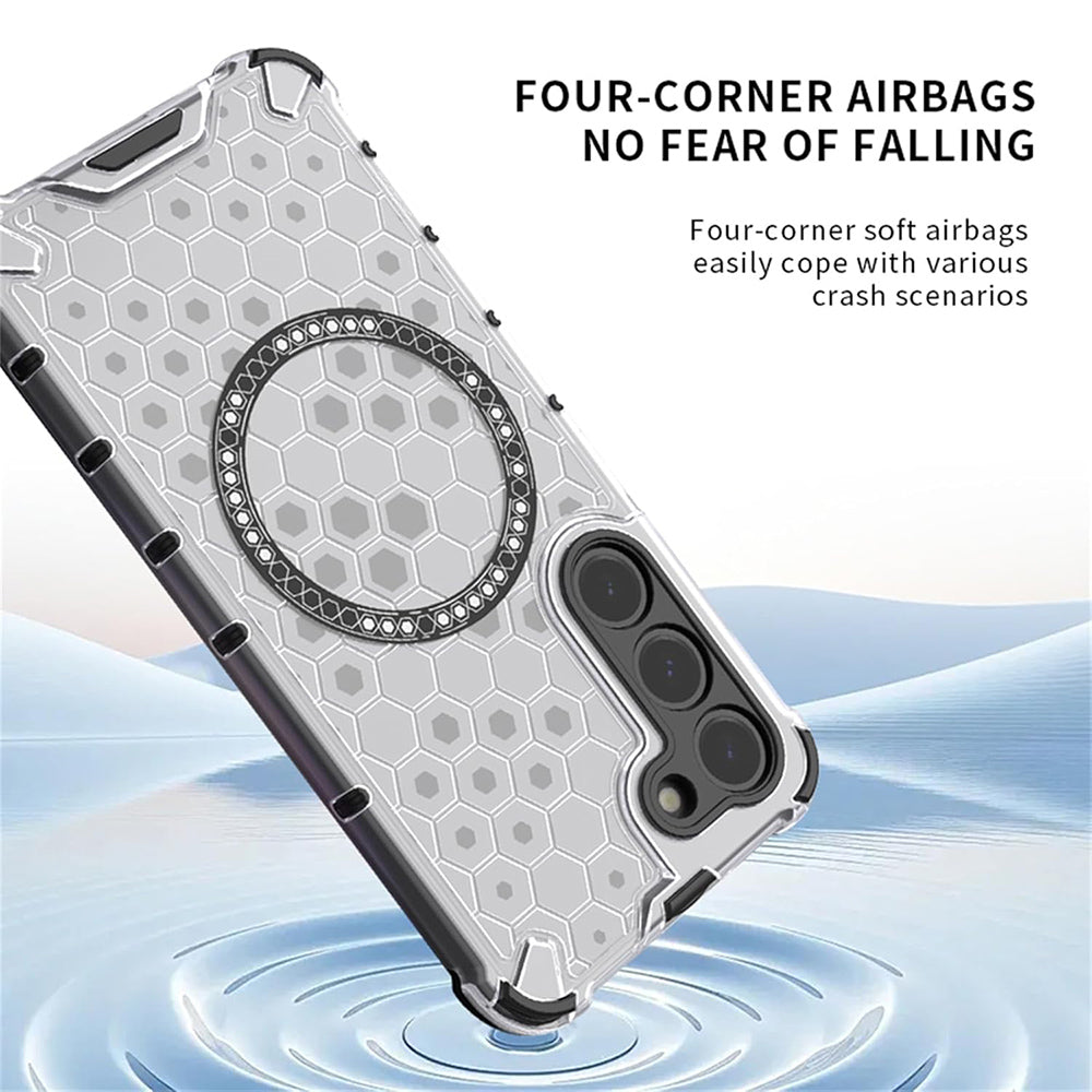 MagSafe Case for Apple iPhone 17 Pro Max, Techsuit, HoneyComb Shield, Black