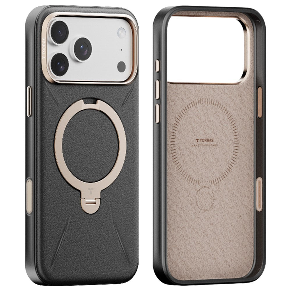 Pouzdro MagSafe pro Apple iPhone 17 Pro Max, Torras, QPRO Leather, Černá