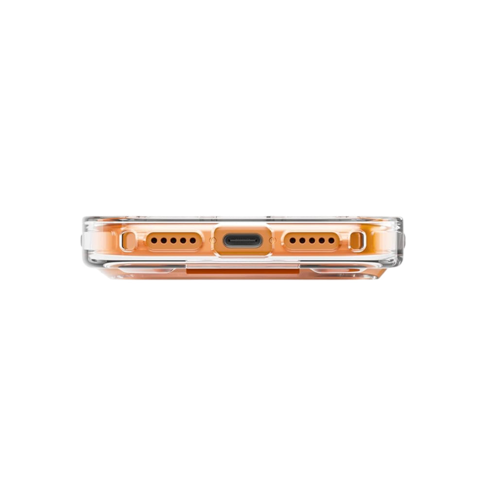 MagSafe pouzdro pro Apple iPhone 17 Pro Max, UNIQ, Heldro Air MagClick, Průhledně oranžové