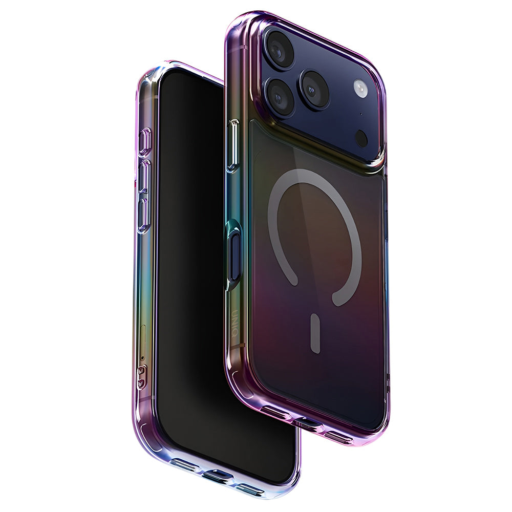Pouzdro MagSafe pro Apple iPhone 17 Pro Max, UNIQ, Iridescia MagClick, Aurora