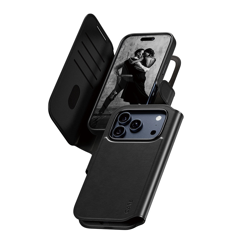 Pouzdro MagSafe pro Apple iPhone 17 Pro, PanzerGlass, Care Feature Tango Two-in-One, Černá