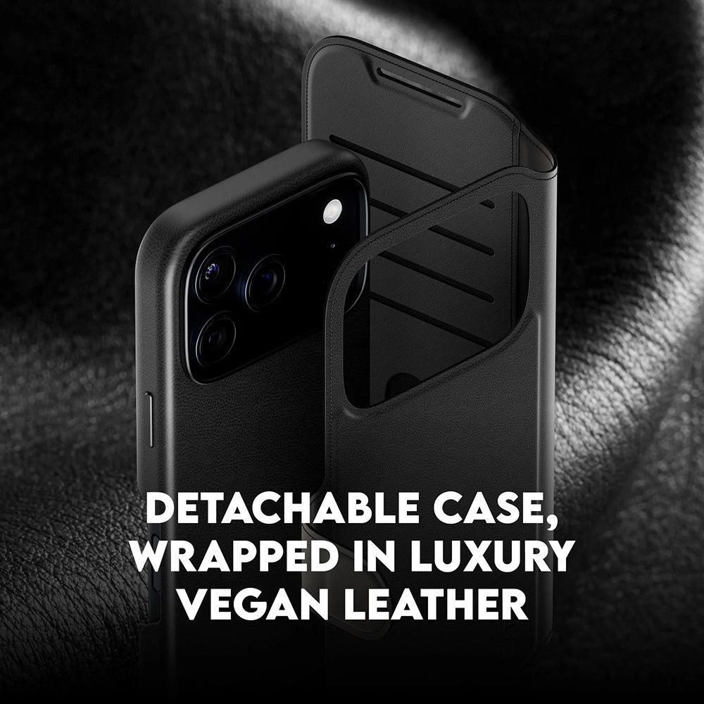 Pouzdro MagSafe pro Apple iPhone 17 Pro, PanzerGlass, Care Feature Tango Two-in-One, Černá