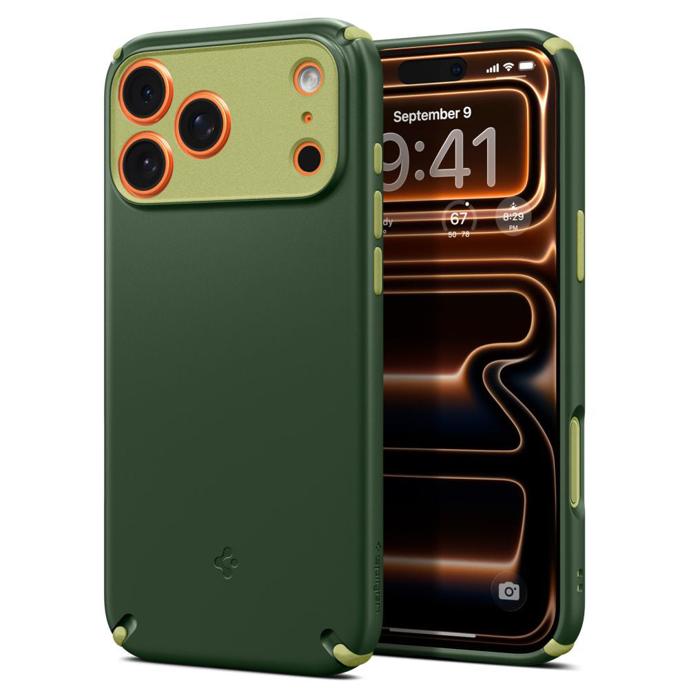 Pouzdro MagSafe pro Apple iPhone 17 Pro, Spigen, Caseology Nano Pop Hybrid, Zelená ACS11150