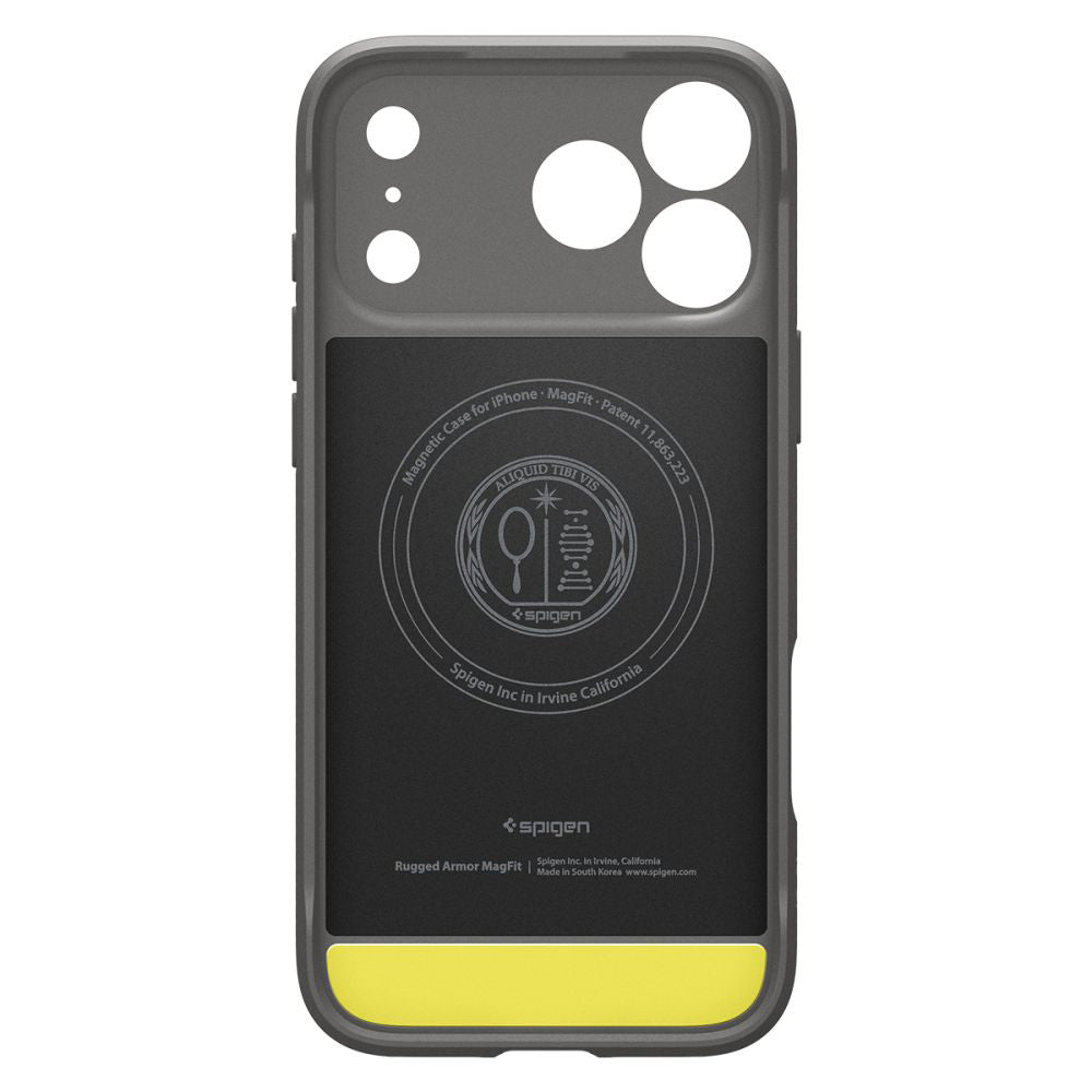 Pouzdro MagSafe pro Apple iPhone 17 Pro, Spigen, Rugged Armor, Šedá ACS10330