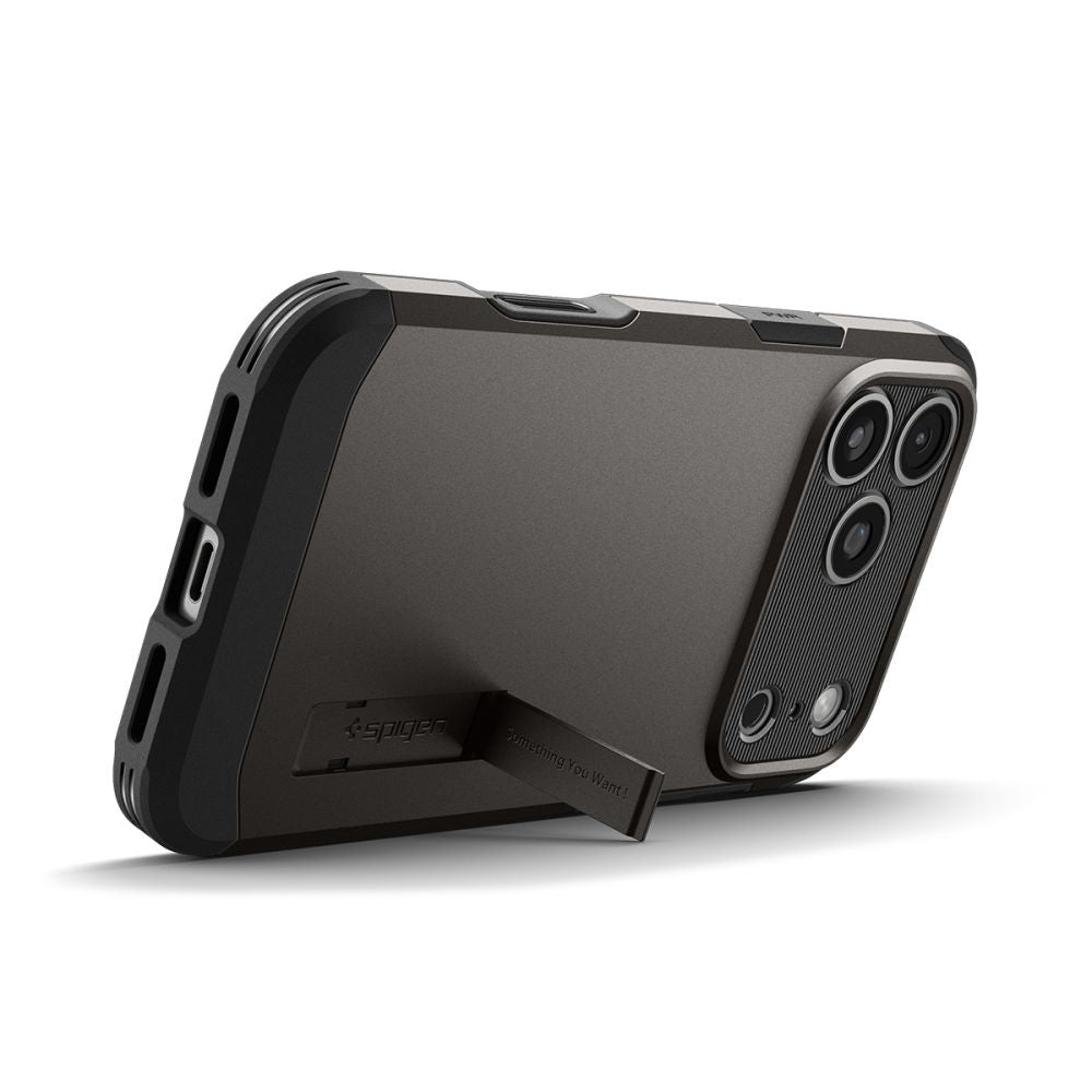 Pouzdro MagSafe pro Apple iPhone 17 Pro, Spigen, Tough Armor T, Šedé ACS10362