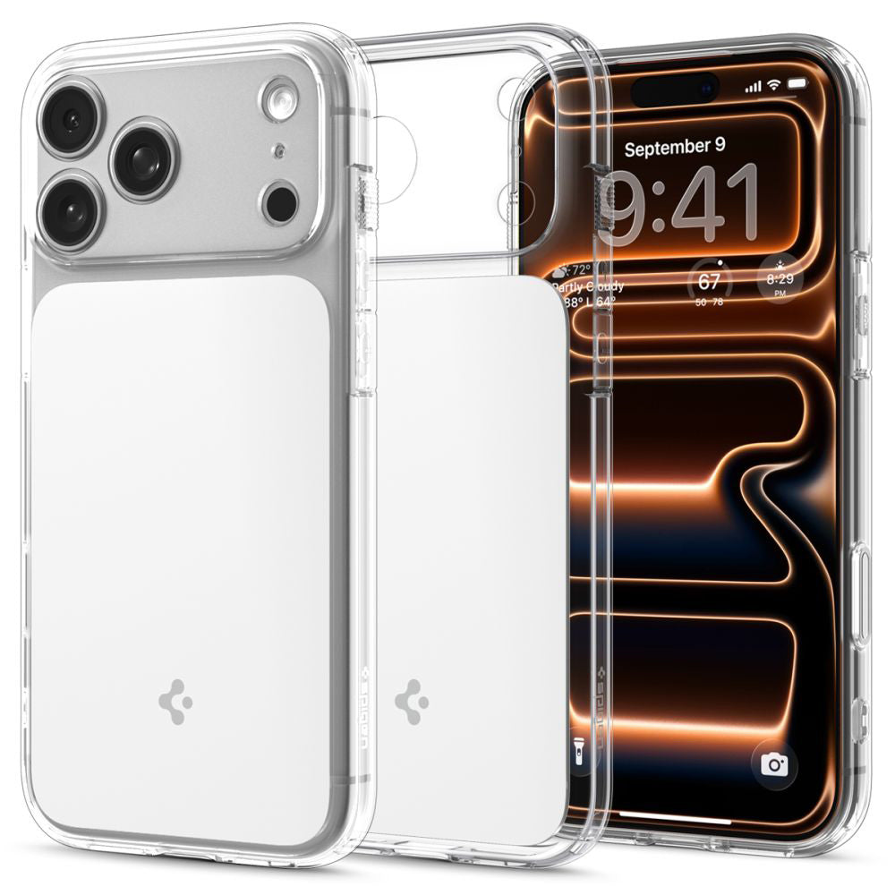 Pouzdro MagSafe pro Apple iPhone 17 Pro, Spigen, Ultra Hybrid T, Bílá ACS10344