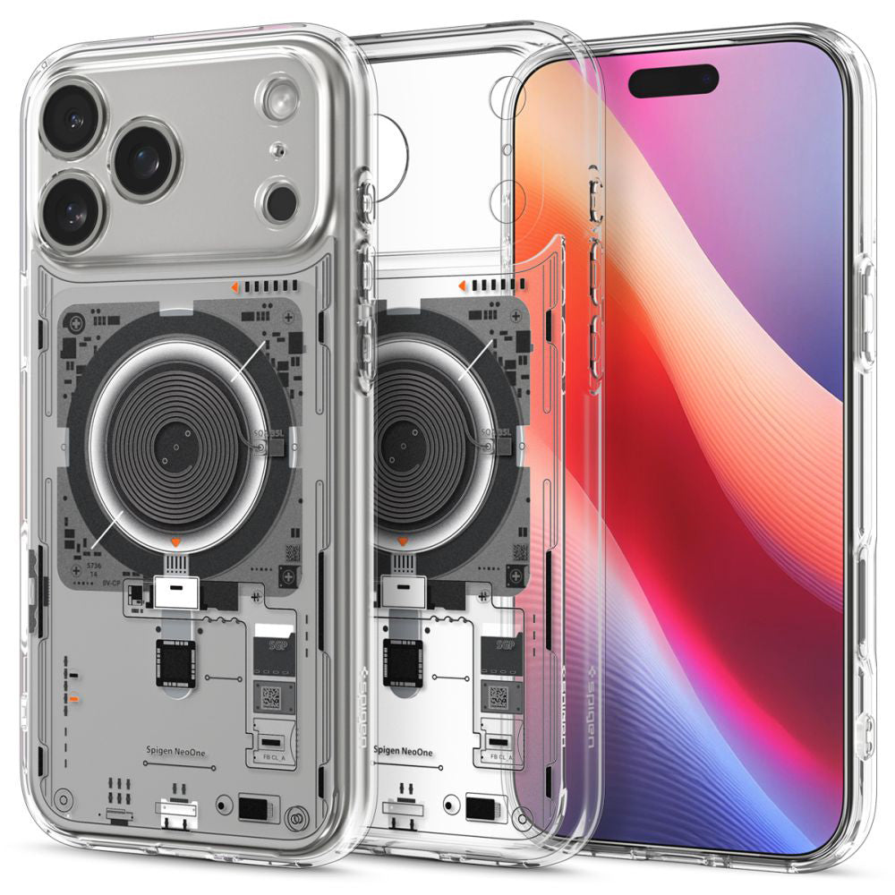 Pouzdro MagSafe pro Apple iPhone 17 Pro, Spigen, Ultra Hybrid Neo One, Transparentní ACS10354