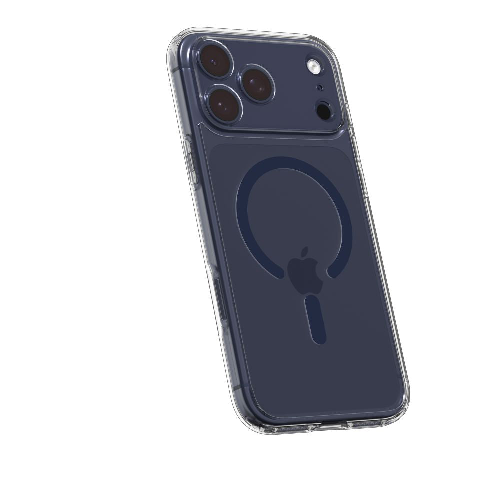 Pouzdro MagSafe pro Apple iPhone 17 Pro, Spigen, Ultra Hybrid, Transparentní Námořnická modř ACS11111