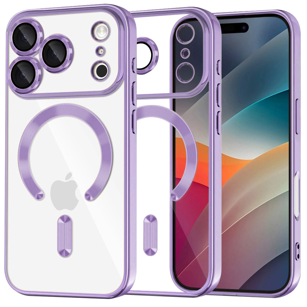 MagSafe Case for Apple iPhone 17 Pro, Techsuit, Luxury Crystal, Light Purple