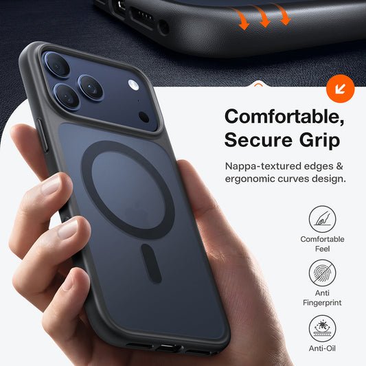 MagSafe Case for Apple iPhone 17 Pro, Torras, Guardian, Black