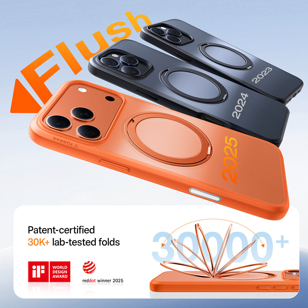 Pouzdro MagSafe pro Apple iPhone 17 Pro, Torras, Ostand Pro, Oranžové