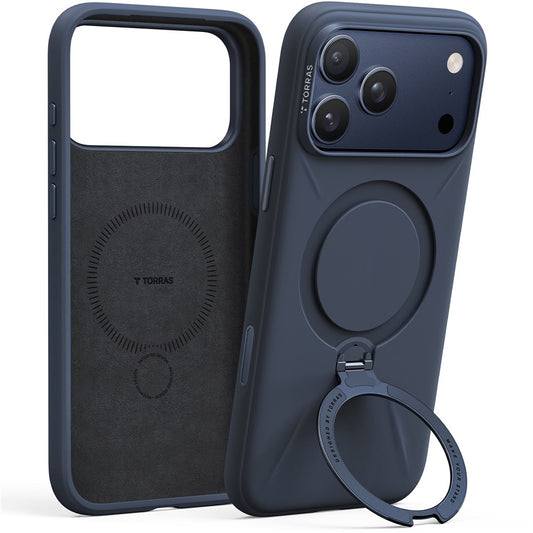 Pouzdro MagSafe pro Apple iPhone 17 Pro, Torras, QPRO Silicone, Modrá