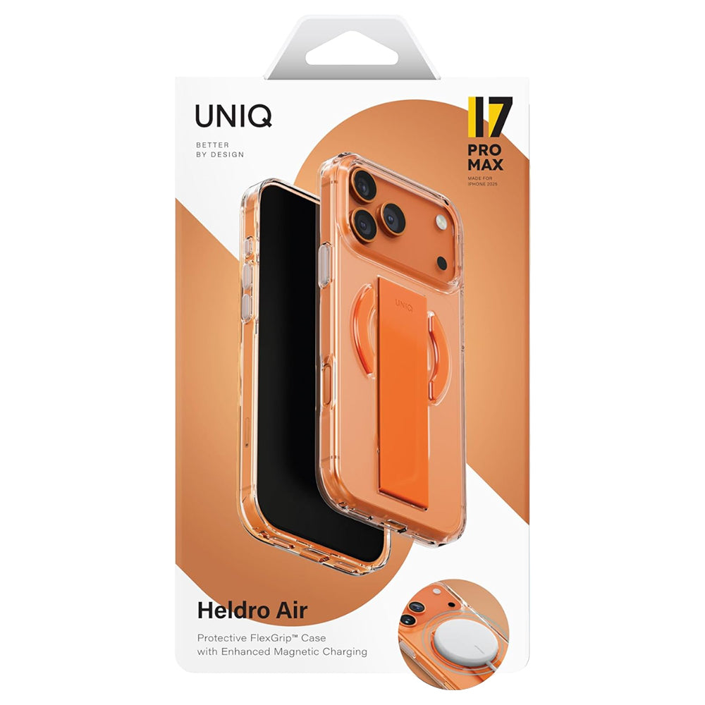 Pouzdro MagSafe pro Apple iPhone 17 Pro, UNIQ, Heldro Air MagClick, Průhledná Šedá