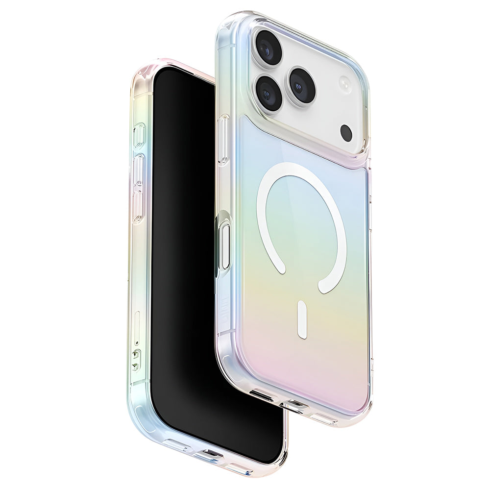 Pouzdro MagSafe pro Apple iPhone 17 Pro, UNIQ, Iridescia MagClick, Vícebarevné