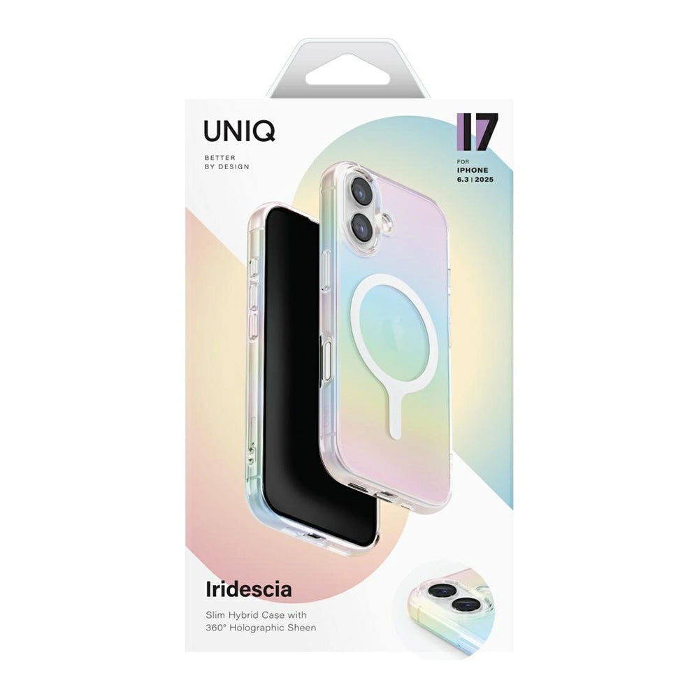 Pouzdro MagSafe pro Apple iPhone 17 Pro, UNIQ, Iridescia MagClick, Vícebarevné