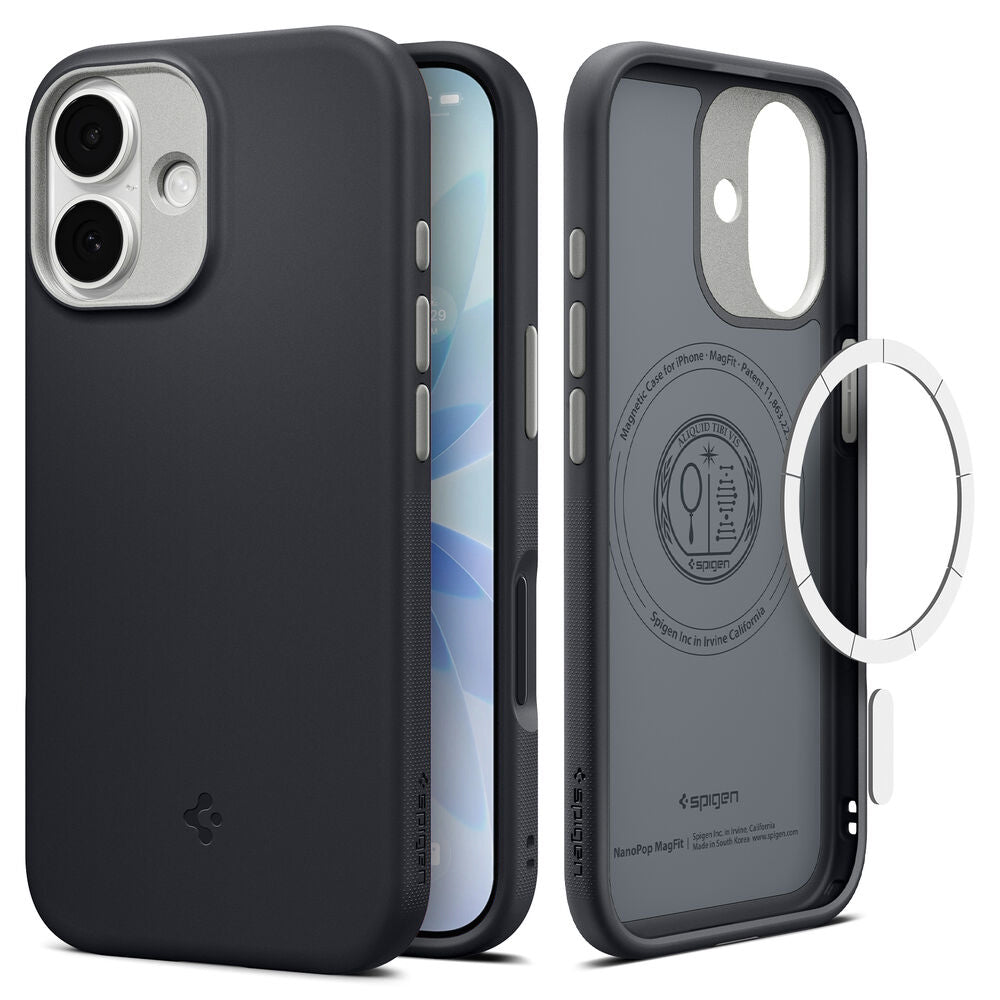 Pouzdro MagSafe pro Apple iPhone 17, Spigen, Caseology Nano Pop, Černé ACS10366