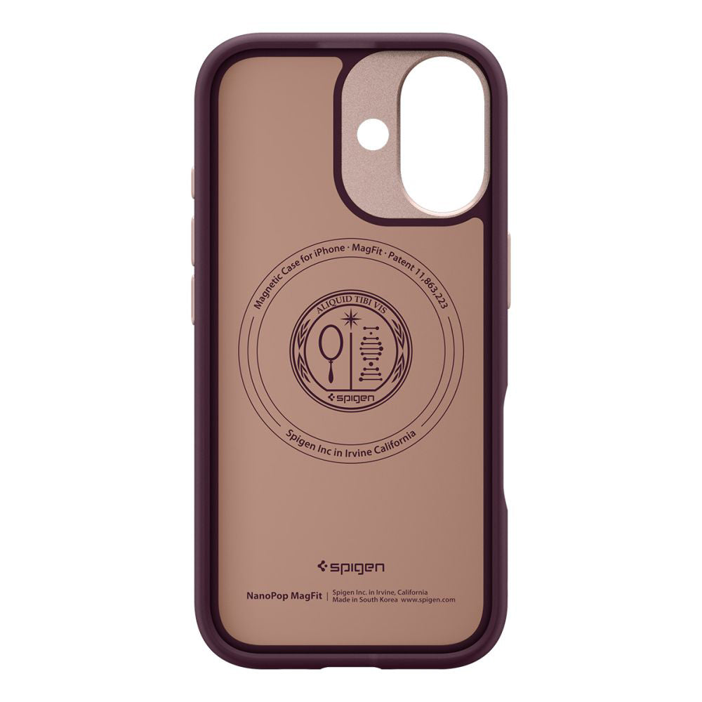 Pouzdro MagSafe pro Apple iPhone 17, Spigen, Caseology Nano Pop, Višňová ACS10365