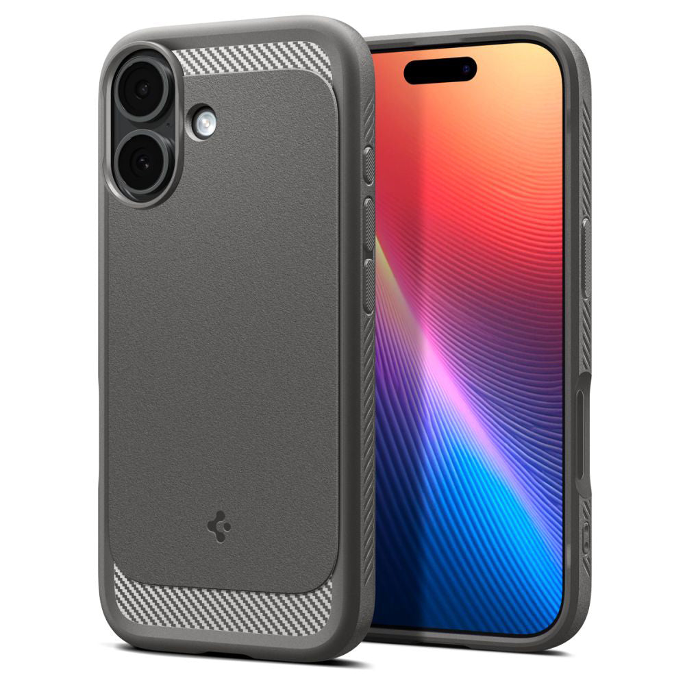 Pouzdro MagSafe pro Apple iPhone 17, Spigen, Rugged Armor, Šedé