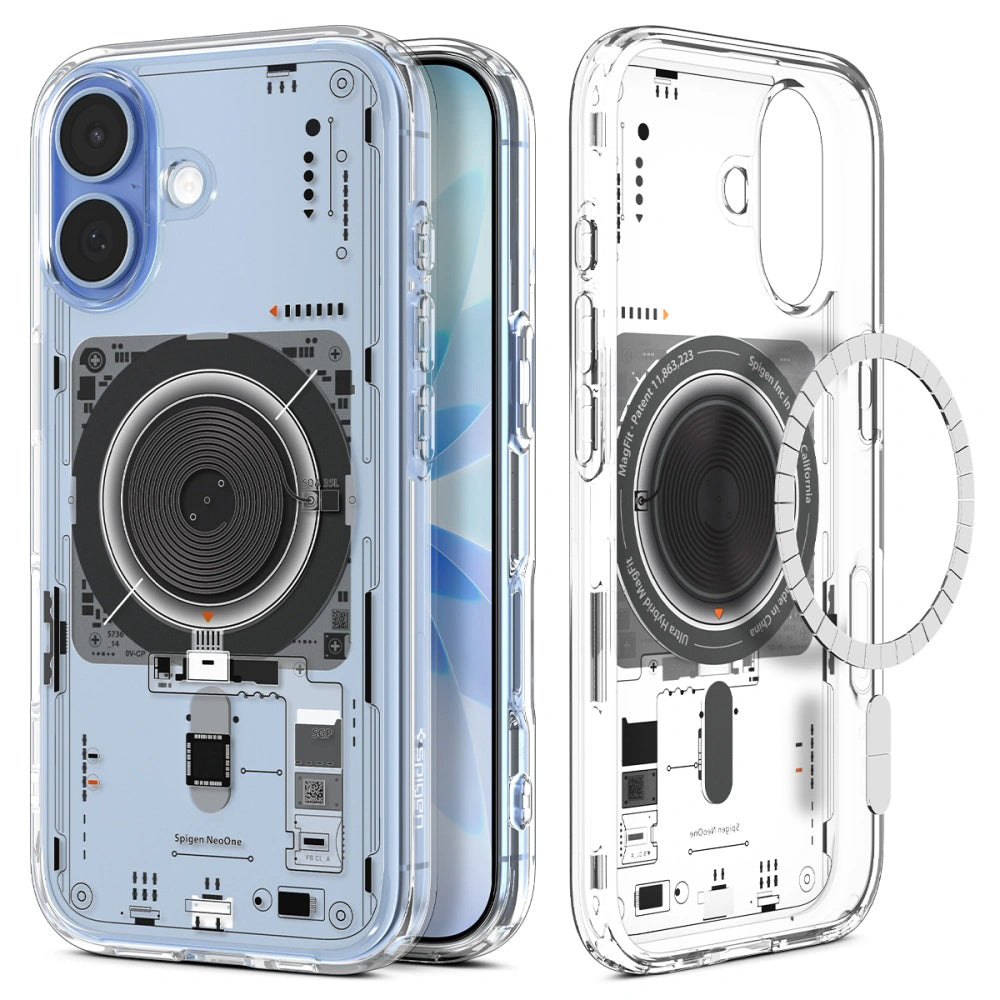 Pouzdro MagSafe pro Apple iPhone 17, Spigen, Ultra Hybrid Neo One, Transparentní ACS10388