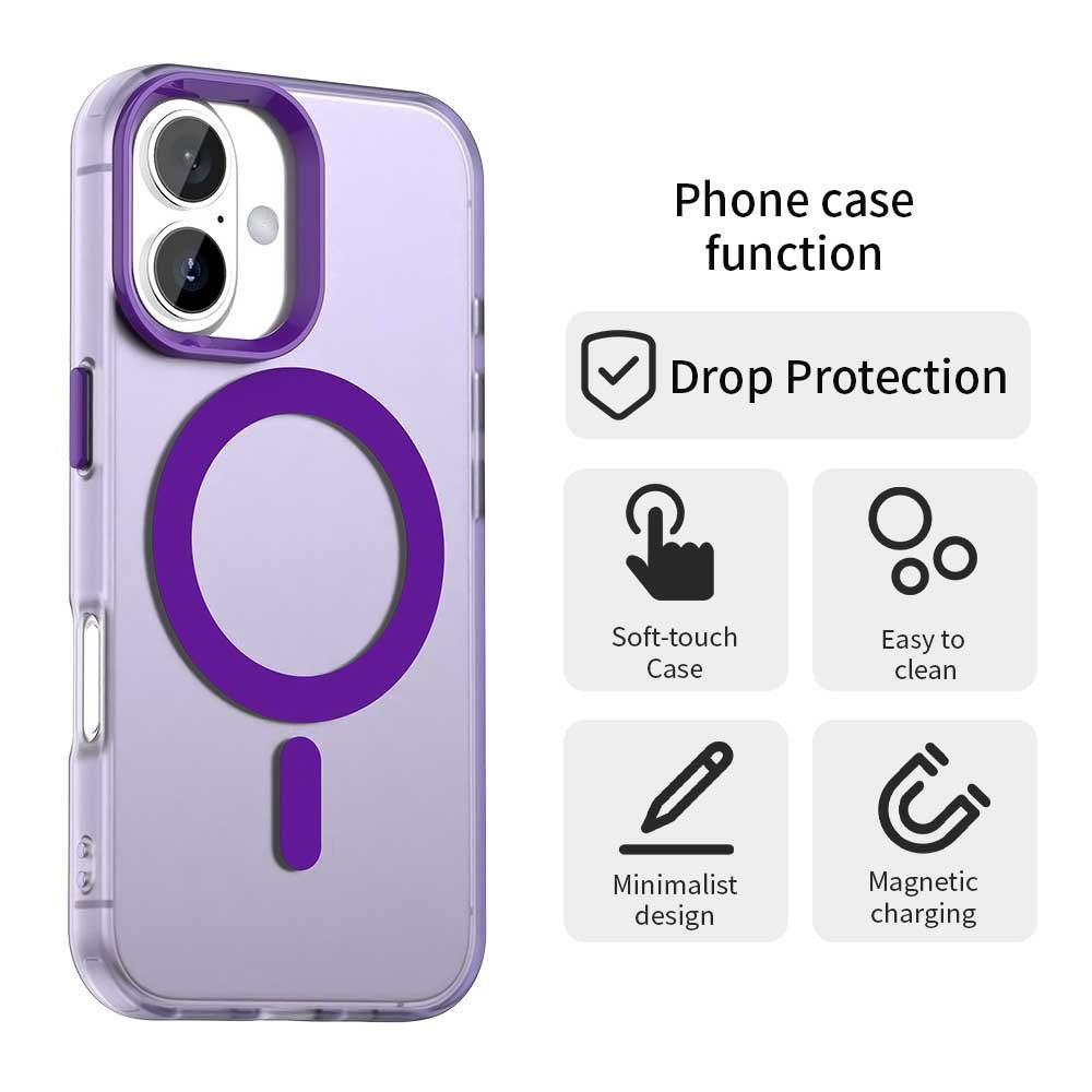 Pouzdro MagSafe pro Apple iPhone 17, Techsuit, CandyCase, Fialová