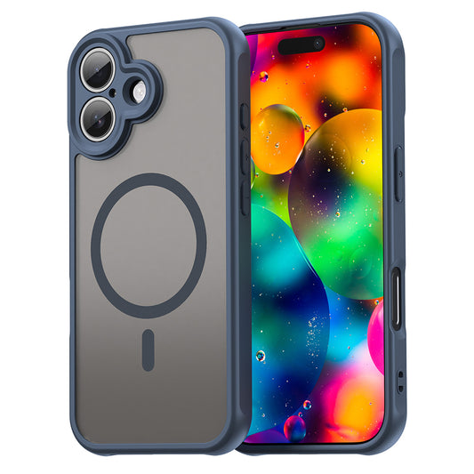 Pouzdro MagSafe pro Apple iPhone 17, Techsuit, HaloFrost II, Námořnická modř