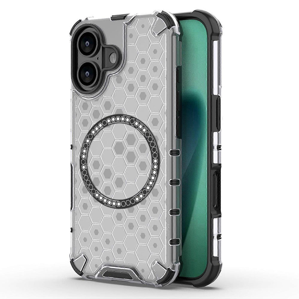 Pouzdro MagSafe pro Apple iPhone 17, Techsuit, HoneyComb Shield, Bílá