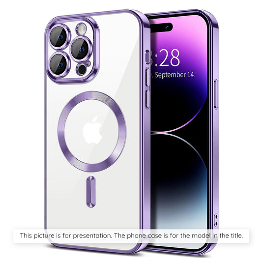 Pouzdro MagSafe pro Apple iPhone 17, Techsuit, Luxury Crystal, Světle fialová