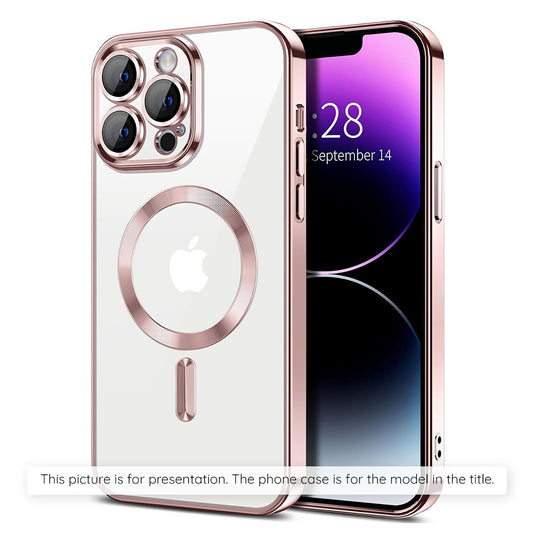 Pouzdro MagSafe pro Apple iPhone 17, Techsuit, Luxury Crystal, Růžová