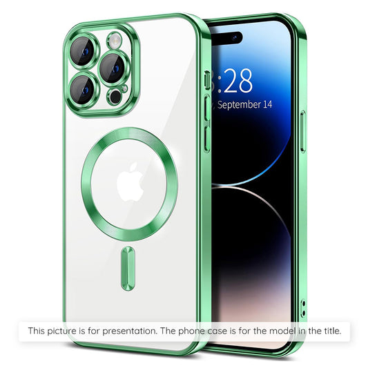 Pouzdro MagSafe pro Apple iPhone 17, Techsuit, Luxury Crystal, Světle zelená