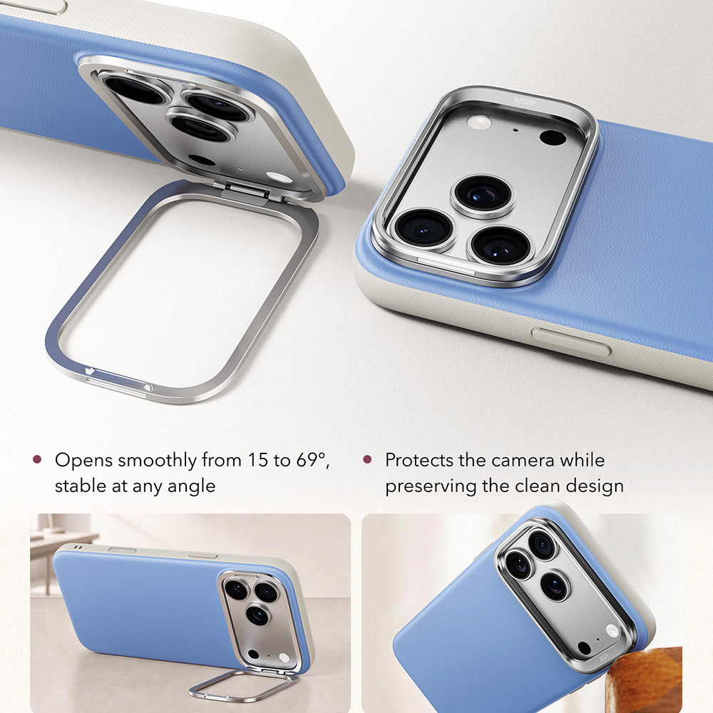 MagSafe pouzdro pro Apple iPhone 18 Pro / 17 Pro, ESR, Atelier s podpěrkou, modré