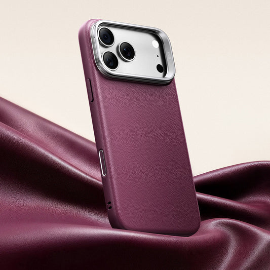 MagSafe pouzdro pro Apple iPhone 18 Pro / 17 Pro, ESR, Atelier s podpěrkou, Tmavě červená matná