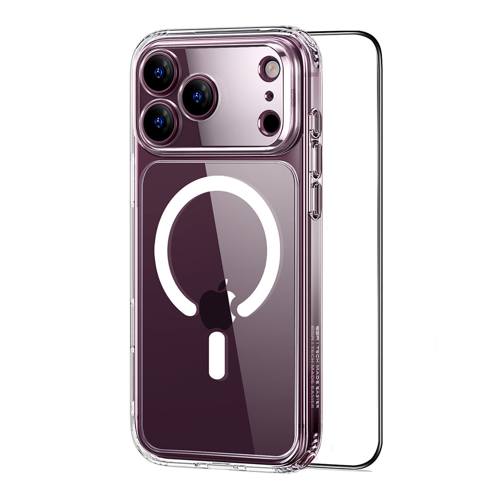 MagSafe pouzdro pro Apple iPhone 18 Pro / 17 Pro, ESR, Classic Hybrid s ochrannou fólií, průhledné