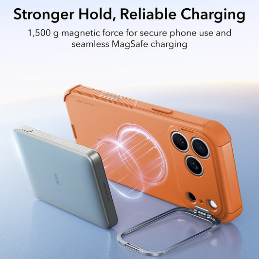MagSafe pouzdro pro Apple iPhone 18 Pro / 17 Pro, ESR, Cyber Armor Kickstand, Oranžové