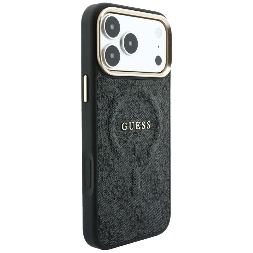 MagSafe pouzdro pro Apple iPhone 18 Pro / 17 Pro, Guess, 4G Embossed Classic, černé