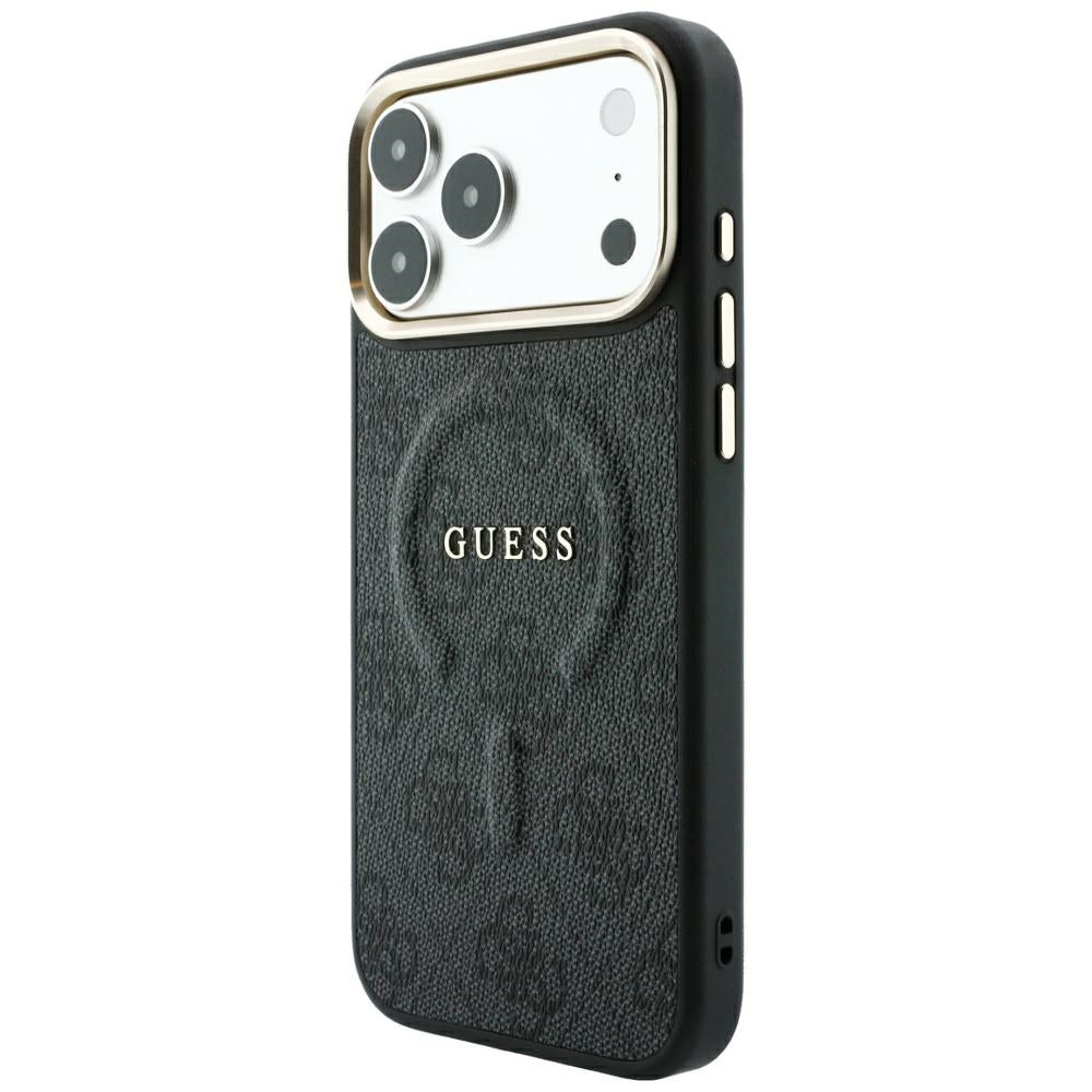 MagSafe pouzdro pro Apple iPhone 18 Pro / 17 Pro, Guess, 4G Embossed Classic, černé