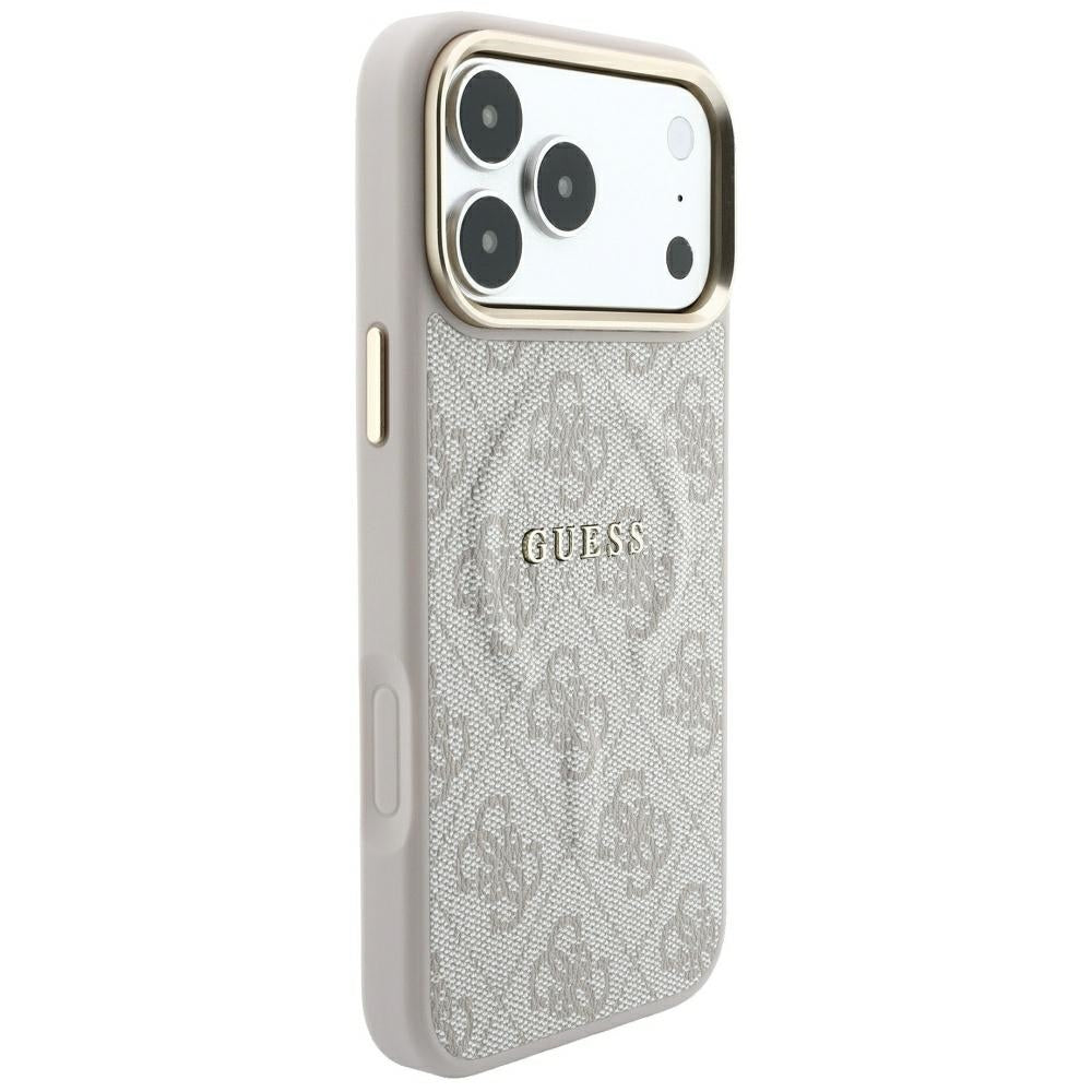 MagSafe pouzdro pro Apple iPhone 18 Pro / 17 Pro, Guess, 4G Embossed Classic, Růžové