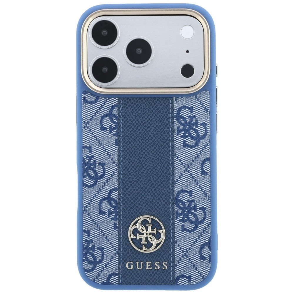 MagSafe pouzdro pro Apple iPhone 18 Pro / 17 Pro, Guess, 4G Stripe Round Classic Logo, modré