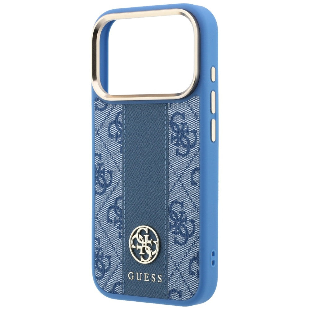 MagSafe pouzdro pro Apple iPhone 18 Pro / 17 Pro, Guess, 4G Stripe Round Classic Logo, modré