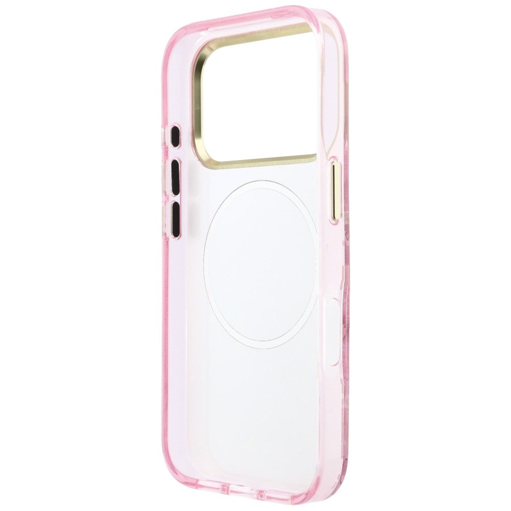 MagSafe pouzdro pro Apple iPhone 18 Pro / 17 Pro, Guess, IML Glitter Blossom Roses, Růžová