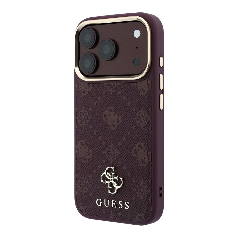 MagSafe pouzdro pro Apple iPhone 18 Pro / 17 Pro, Guess, Peony 4G Small Logo, Tmavě červená