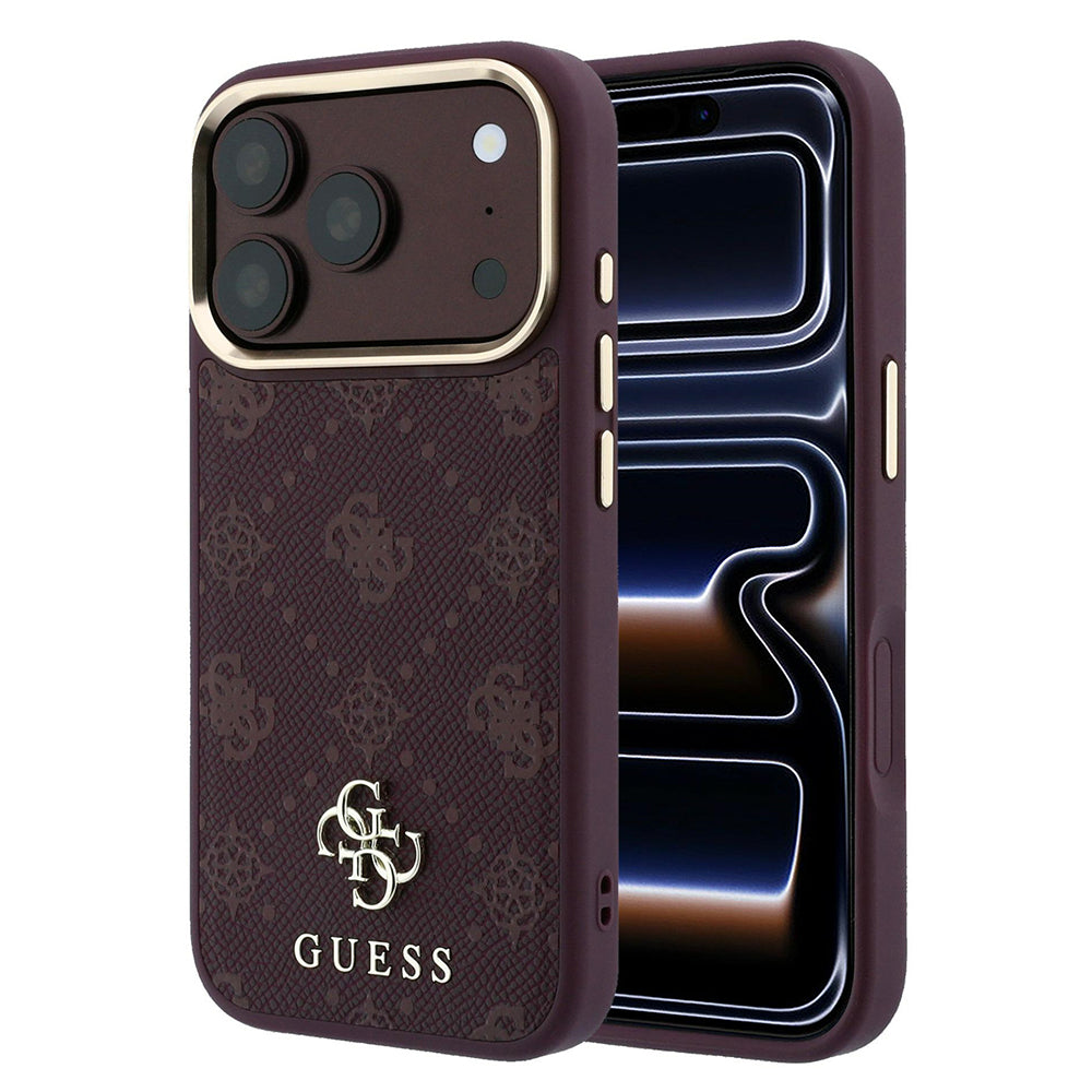 MagSafe pouzdro pro Apple iPhone 18 Pro / 17 Pro, Guess, Peony 4G Small Logo, Tmavě červená