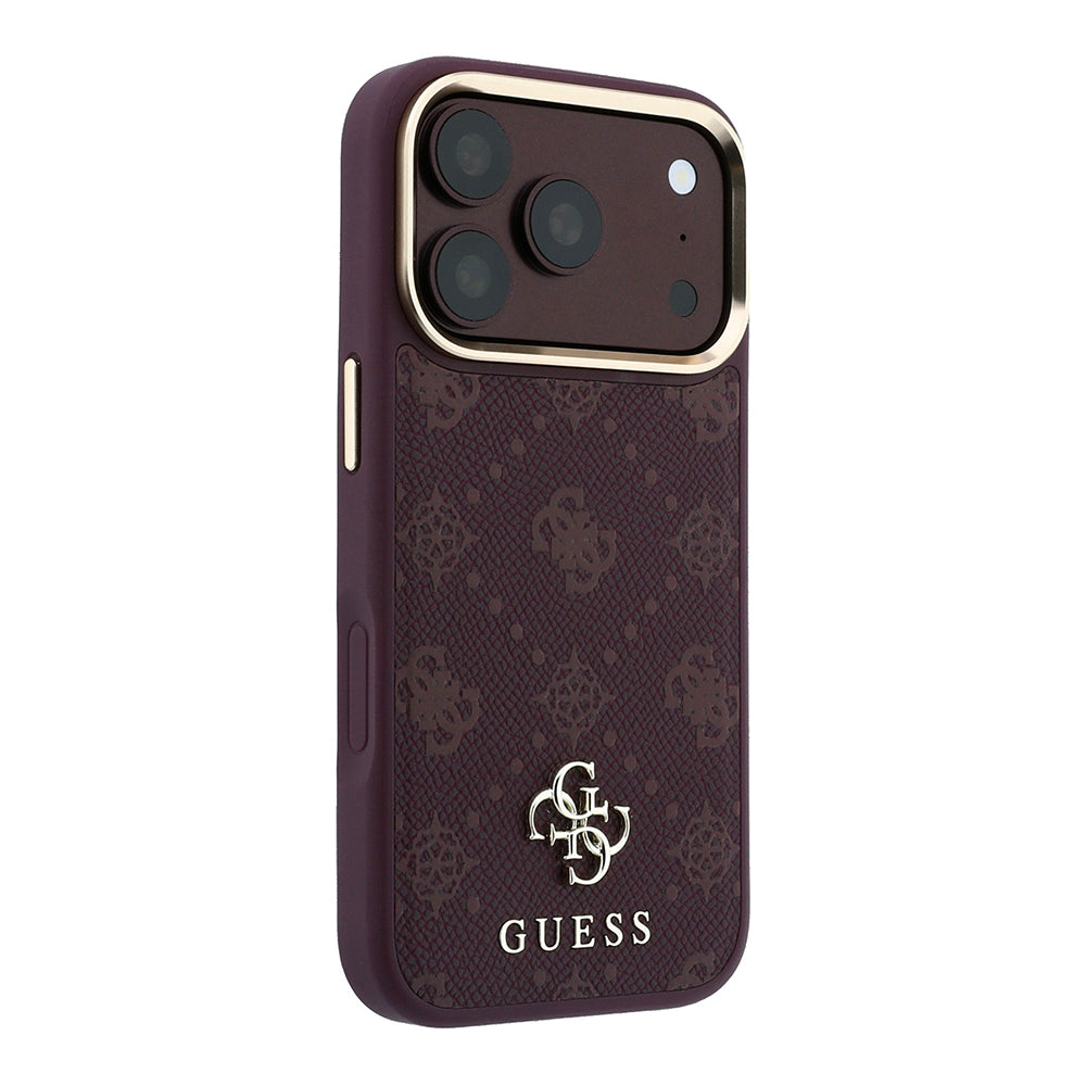MagSafe pouzdro pro Apple iPhone 18 Pro / 17 Pro, Guess, Peony 4G Small Logo, Tmavě červená