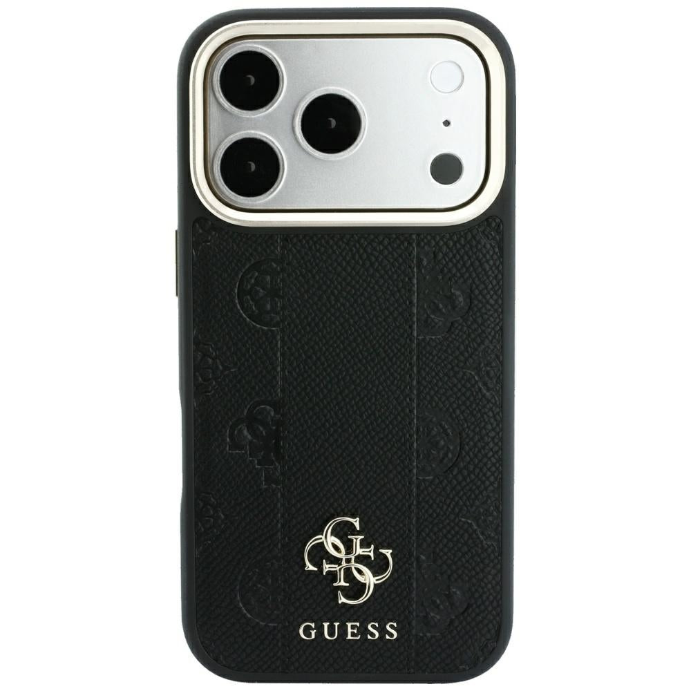 MagSafe pouzdro pro Apple iPhone 18 Pro / 17 Pro, Guess, Stripe Peony 4G, černé