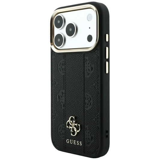 MagSafe pouzdro pro Apple iPhone 18 Pro / 17 Pro, Guess, Stripe Peony 4G, černé