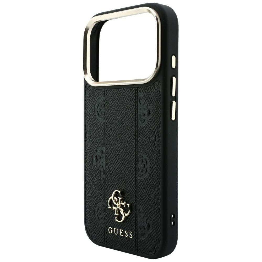 MagSafe pouzdro pro Apple iPhone 18 Pro / 17 Pro, Guess, Stripe Peony 4G, černé