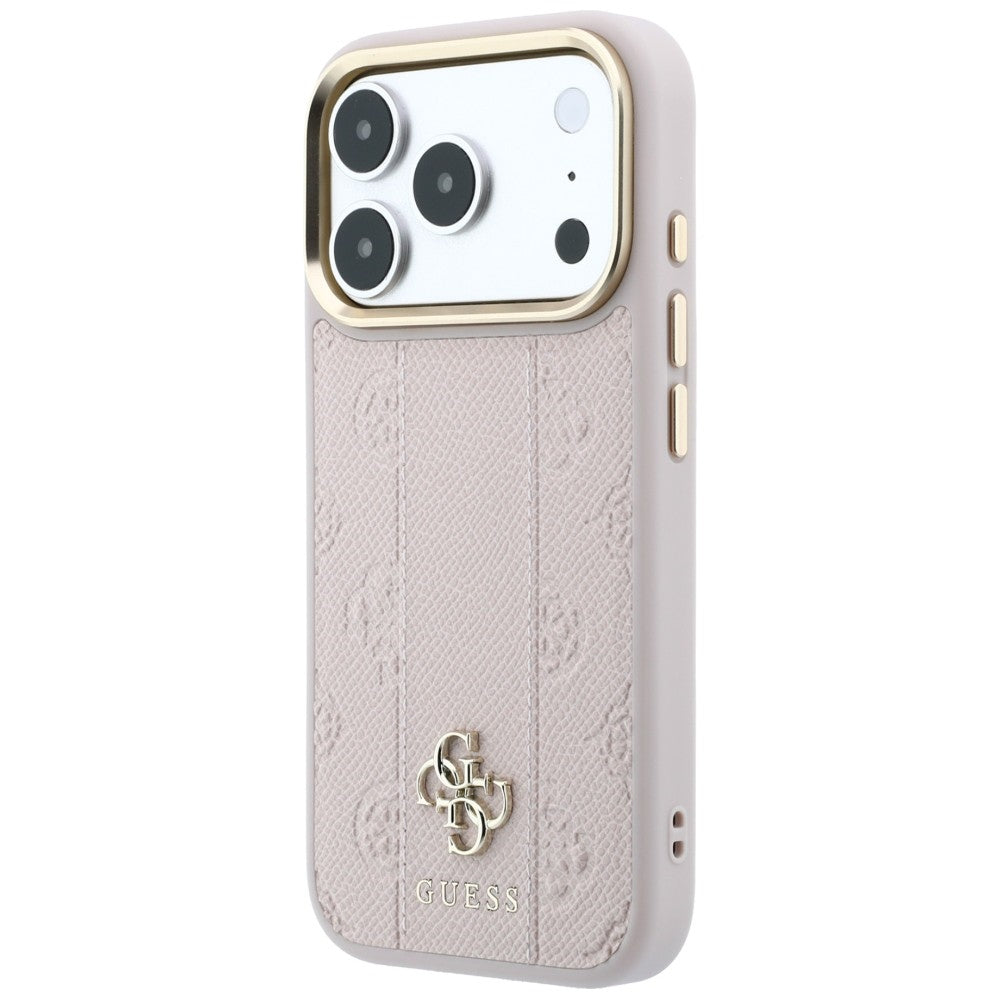 MagSafe pouzdro pro Apple iPhone 18 Pro / 17 Pro, Guess, Stripe Peony 4G, Růžová